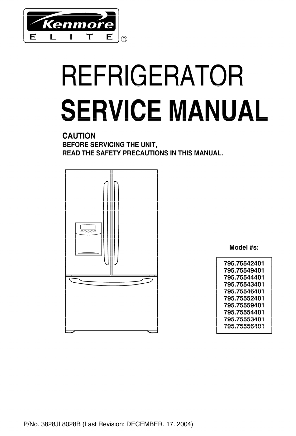 KENMORE 795.75542401 SERVICE MANUAL Pdf Download | ManualsLib