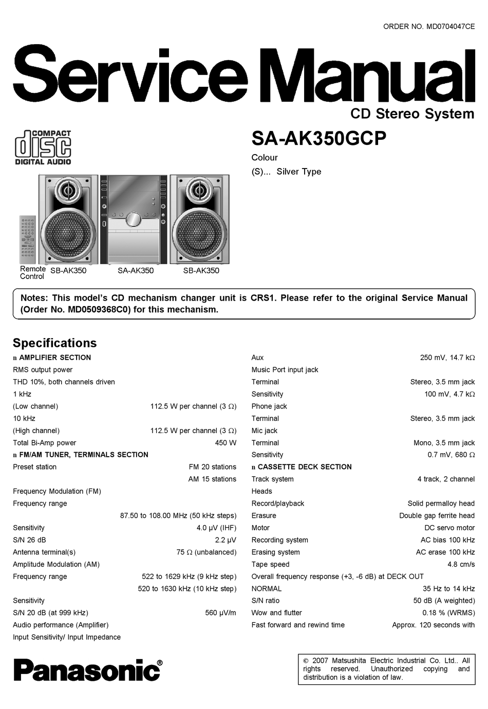 Схема panasonic sa ak45