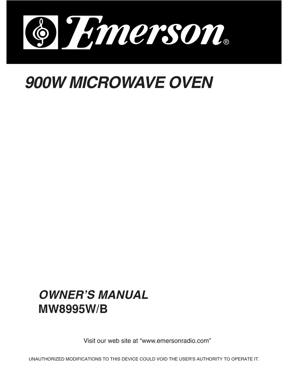 EMERSON MW8995W OWNER'S MANUAL Pdf Download | ManualsLib