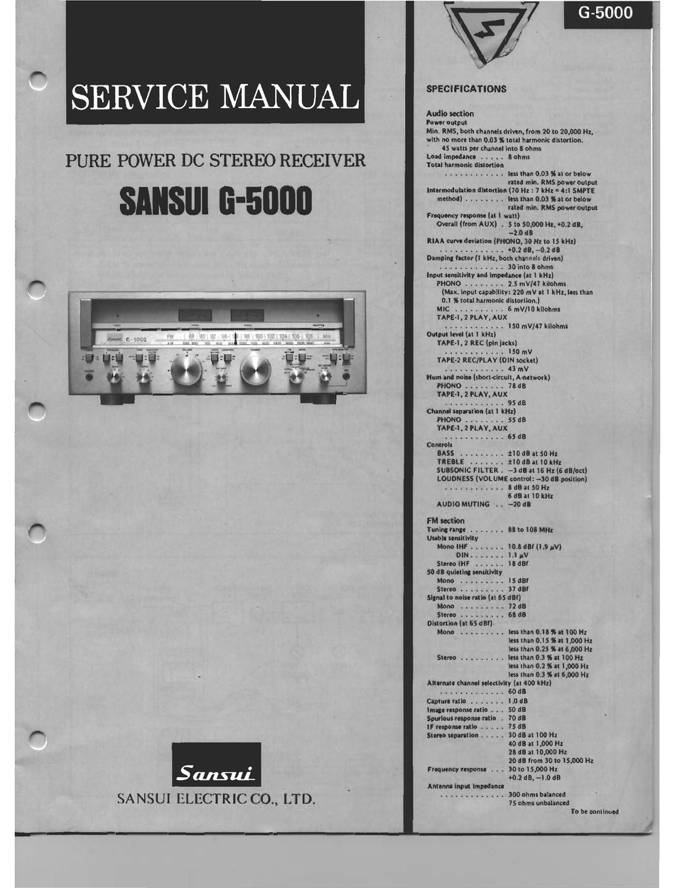 Sansui G 5000 Manual Pdf Download Manualslib