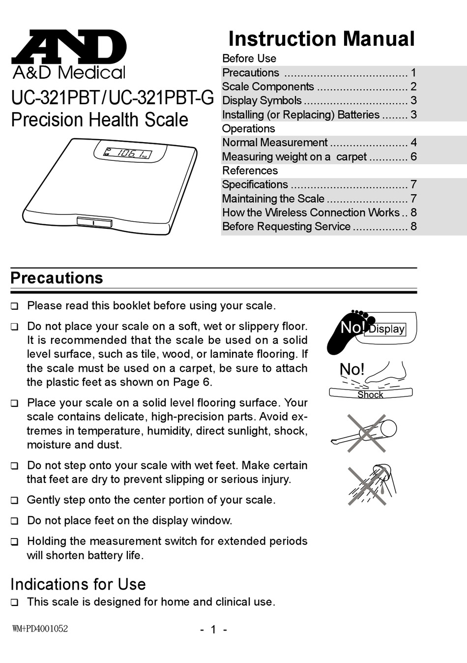 A&D UC-321PBT INSTRUCTION MANUAL Pdf Download | ManualsLib