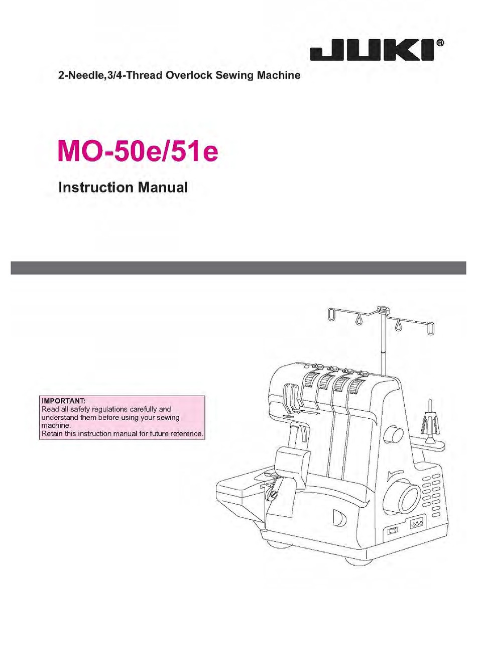 JUKI MO50E INSTRUCTION MANUAL Pdf Download ManualsLib