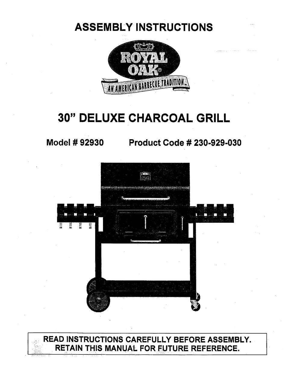 ROYAL OAK 92930 ASSEMBLY INSTRUCTIONS MANUAL Pdf Download ManualsLib