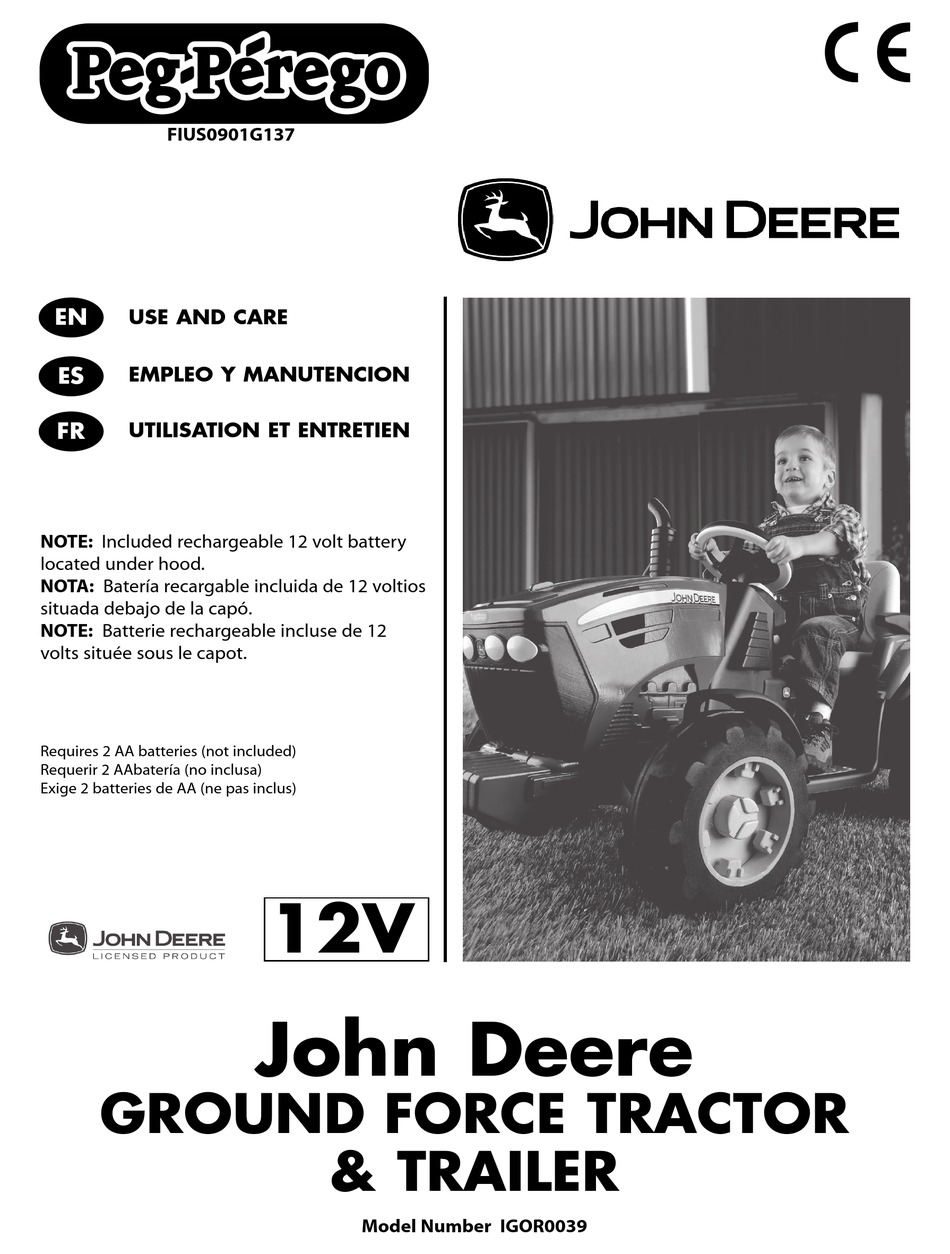 Peg Perego John Deere Use And Care Manual Pdf Download Manualslib