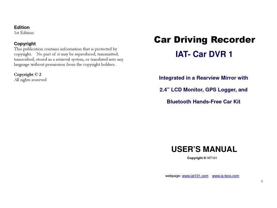 car dvr manual