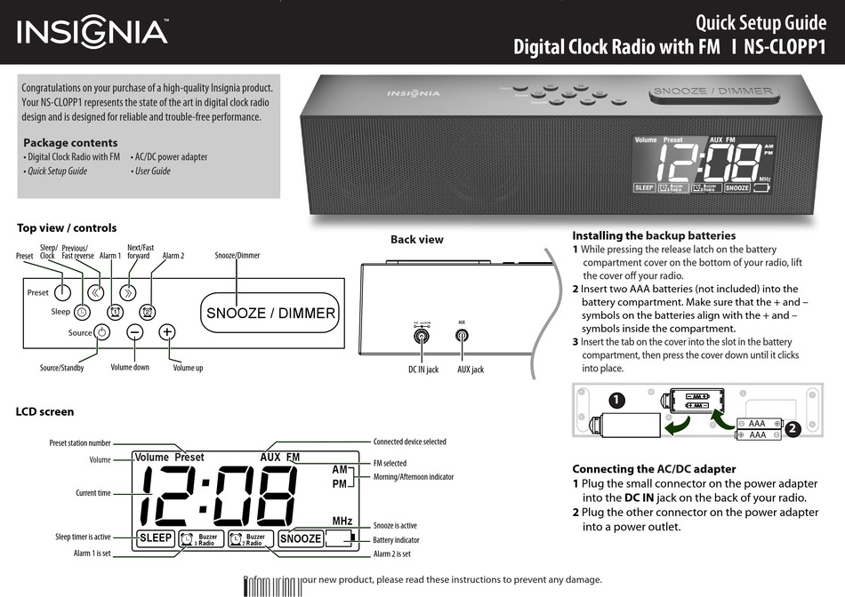 Insignia Ns Clopp Quick Setup Manual Pdf Download Manualslib