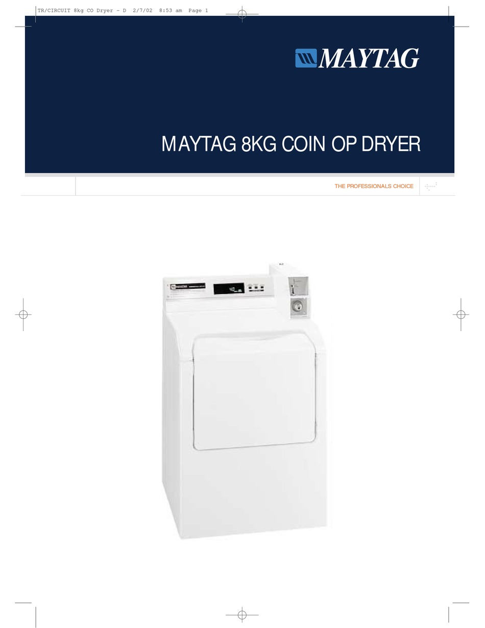MAYTAG COIN OP DRYER FEATURES & SPECIFICATIONS Pdf Download ManualsLib