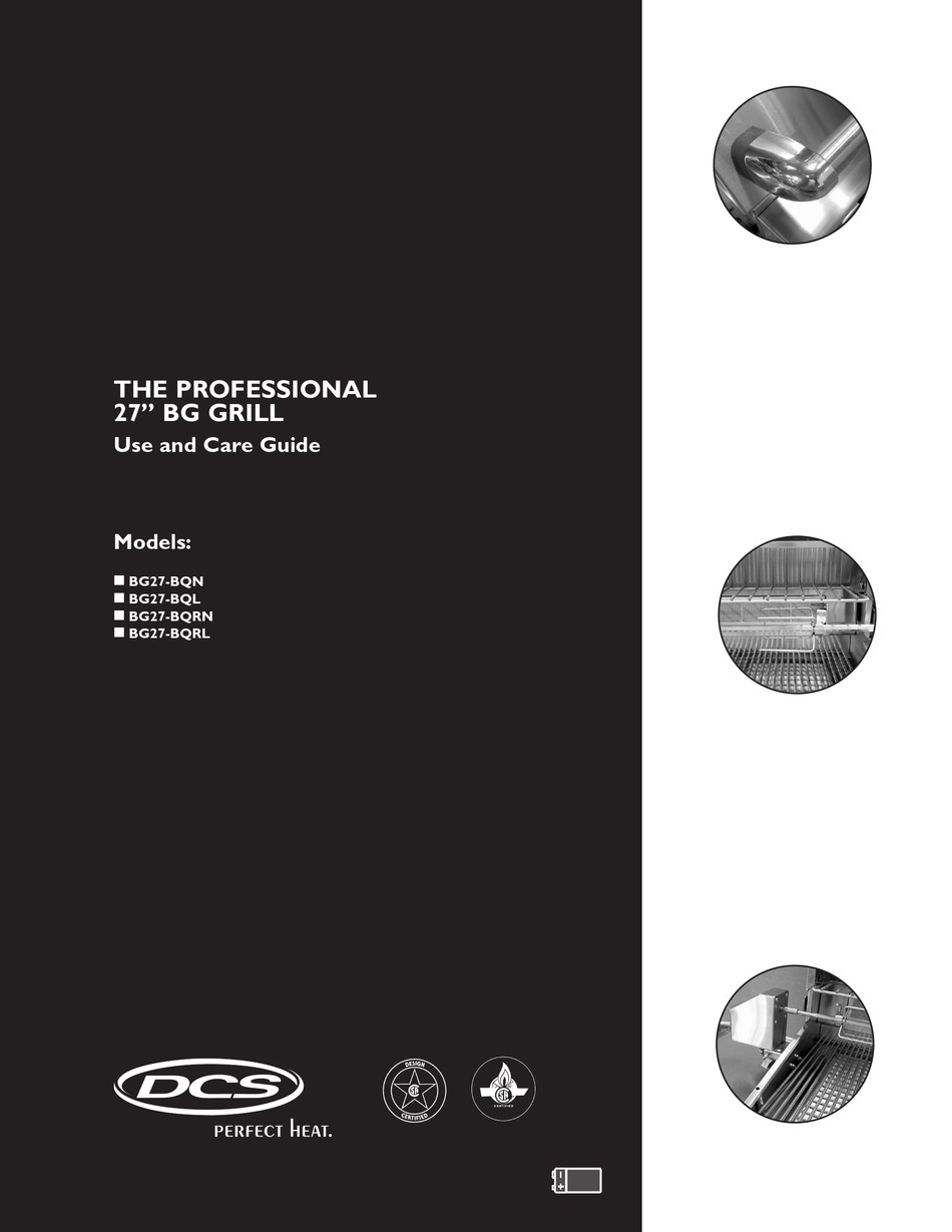DCS BG27-BQN USE AND CARE MANUAL Pdf Download | ManualsLib