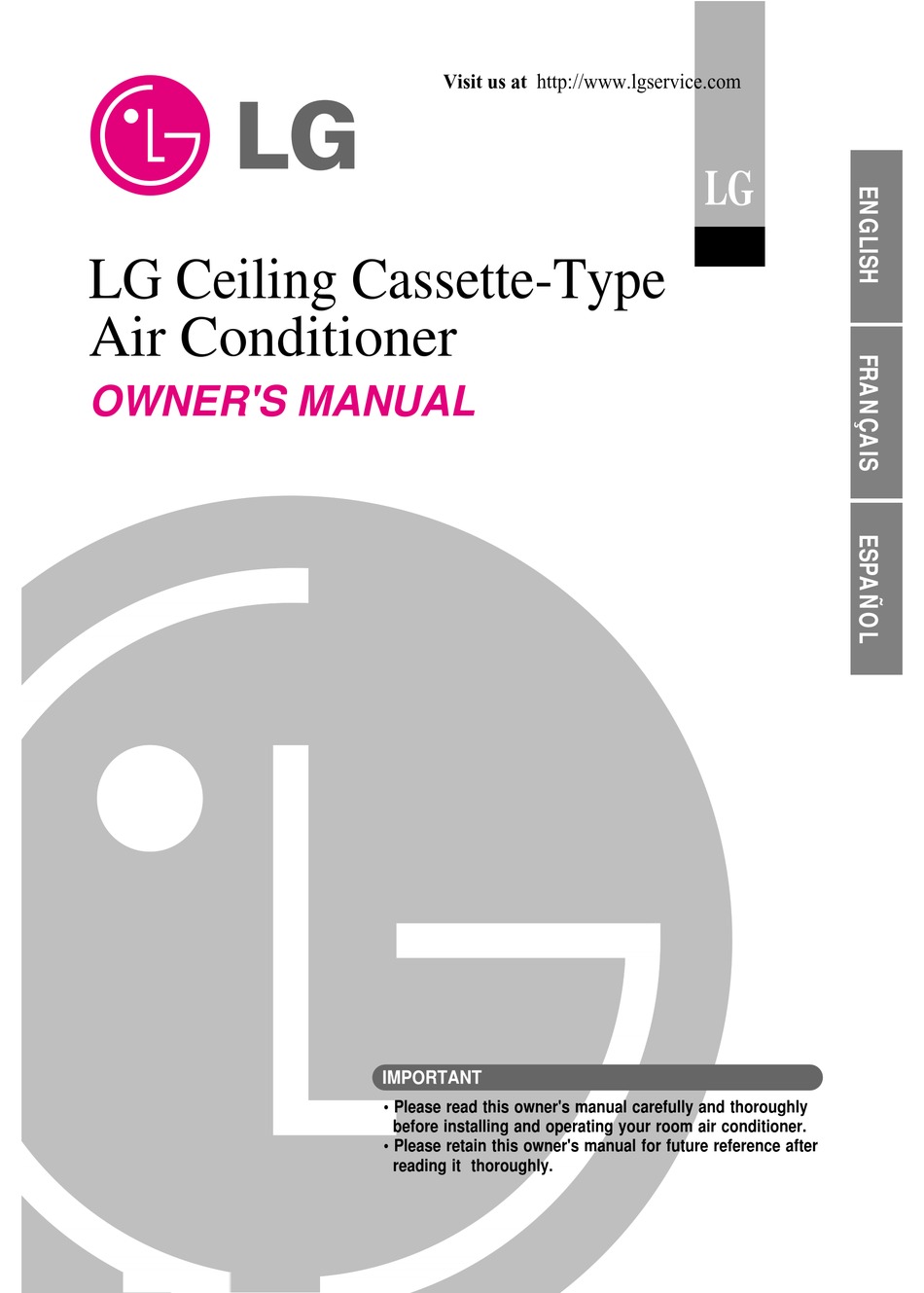 Lg Ceiling Cassette Type Air