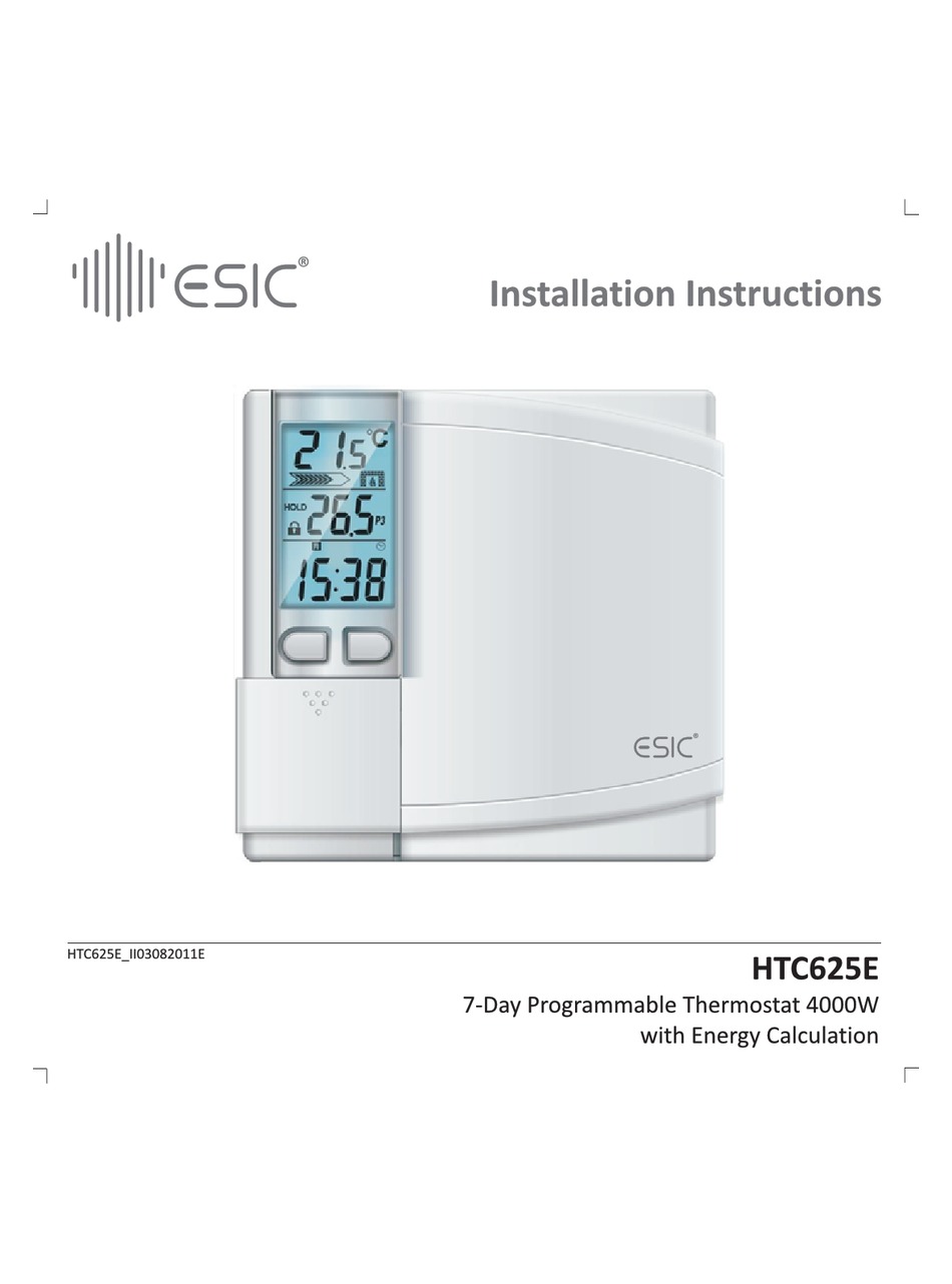 ESIC HTC625E INSTALLATION INSTRUCTIONS MANUAL Pdf Download | ManualsLib