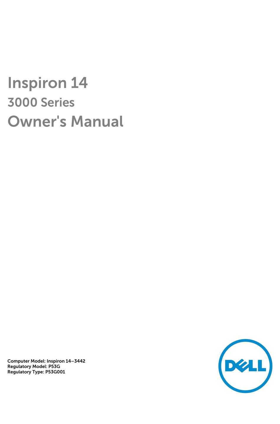 Dell Inspiron 14 Owner S Manual Pdf Download Manualslib