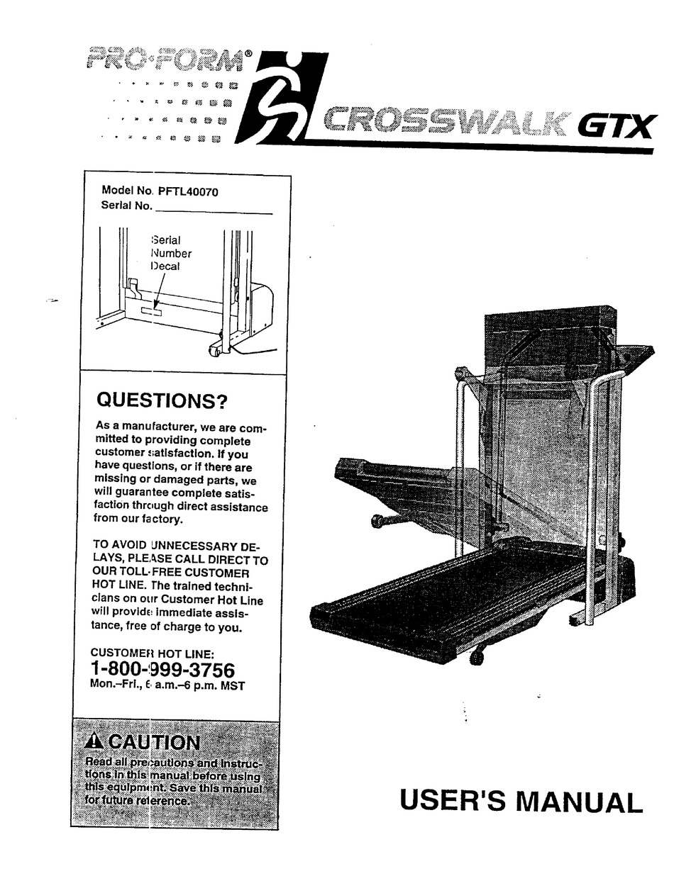 Proform crosswalk gtx discount treadmill