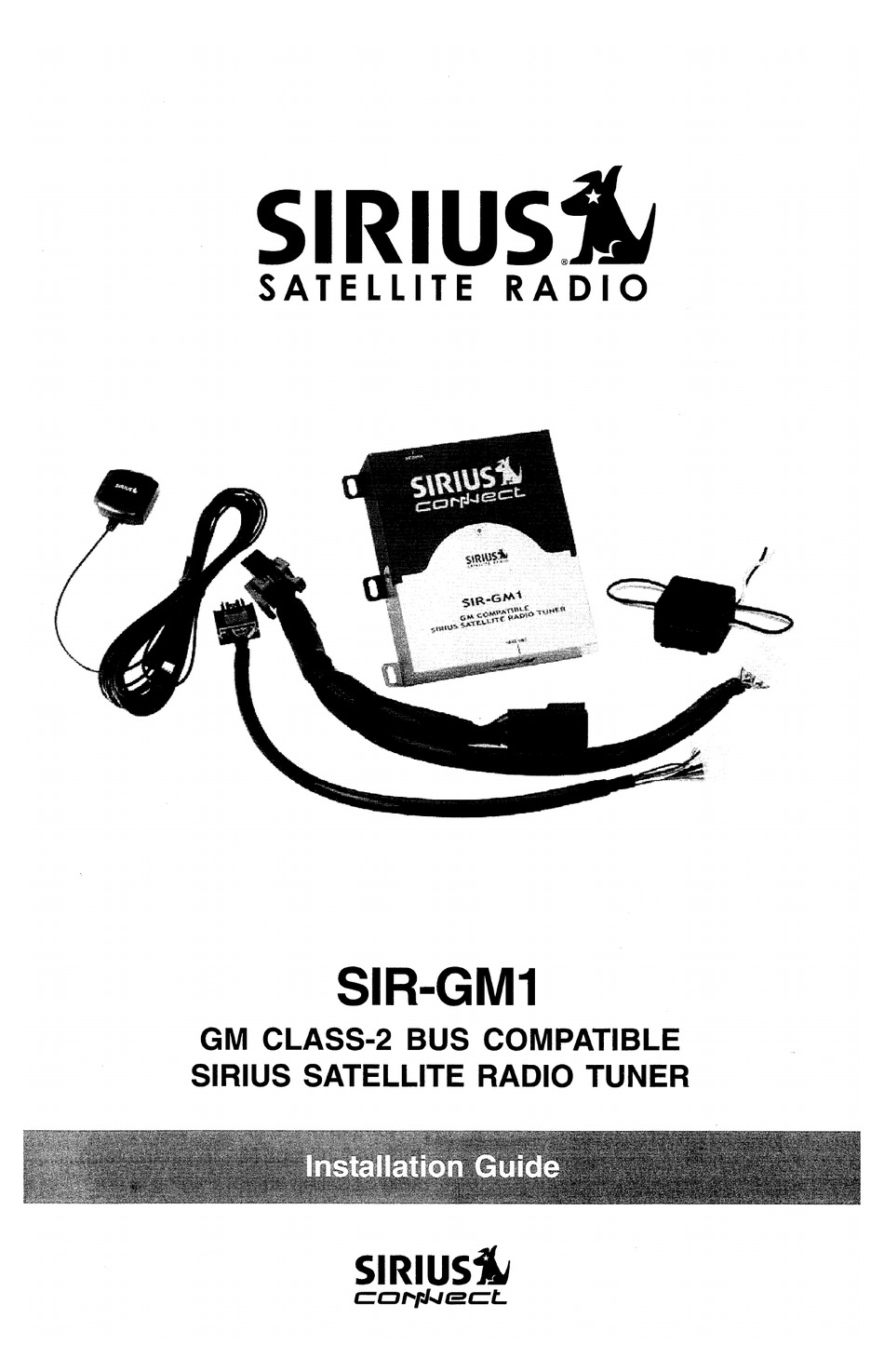 SIRIUS SATELLITE RADIO SIRGM1 INSTALLATION MANUAL Pdf Download