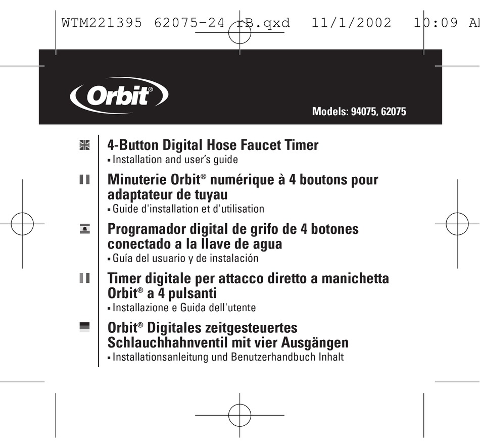 ORBIT 94075 INSTALLATION AND USER MANUAL Pdf Download | ManualsLib
