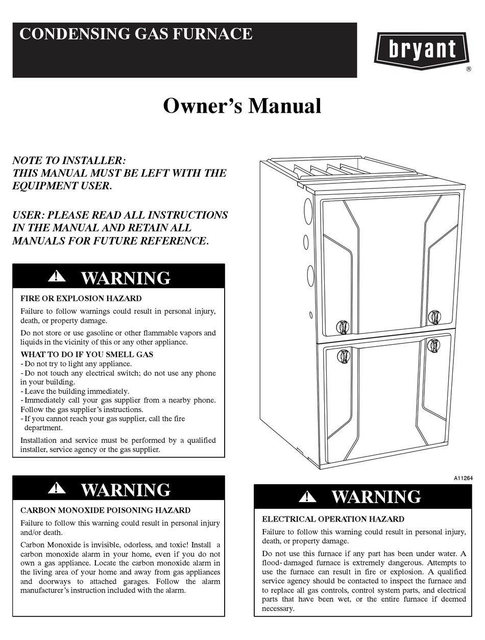 BRYANT CONDENSING GAS FURNACE OWNER'S MANUAL Pdf Download ManualsLib