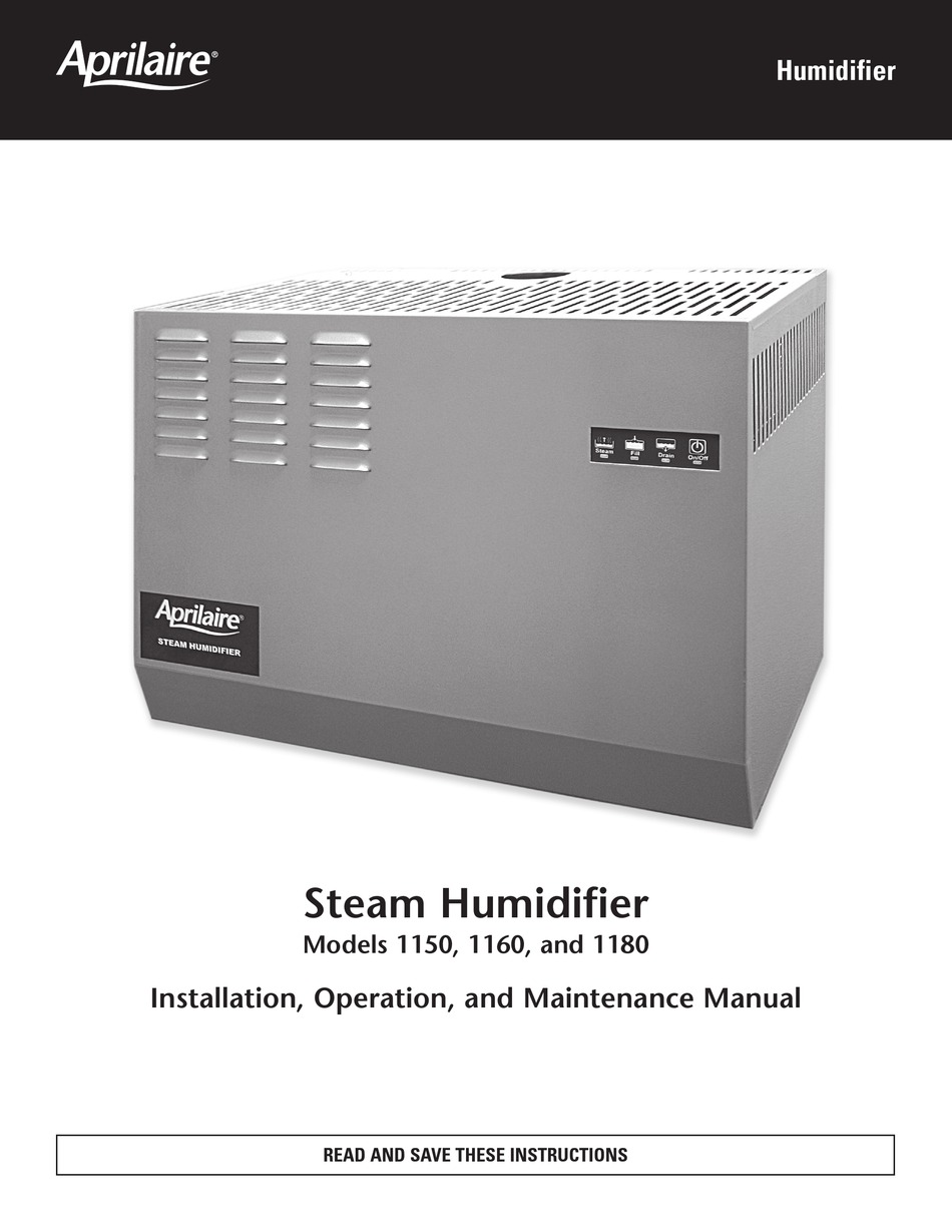 APRILAIRE 1150 INSTALLATION, OPERATION AND MAINTENANCE MANUAL Pdf