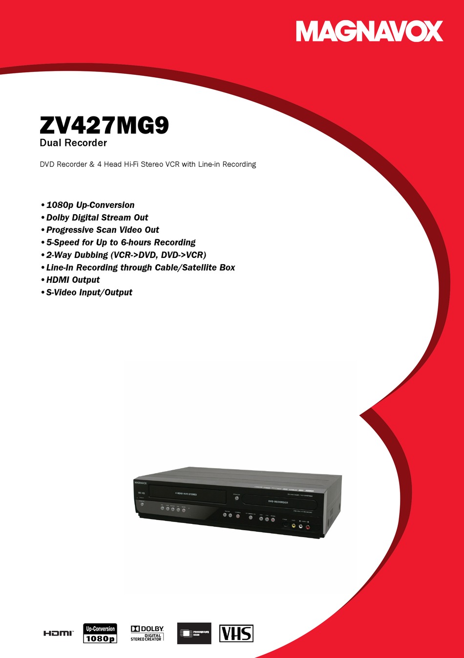 MAGNAVOX ZV427MG9 SPECIFICATIONS Pdf Download ManualsLib