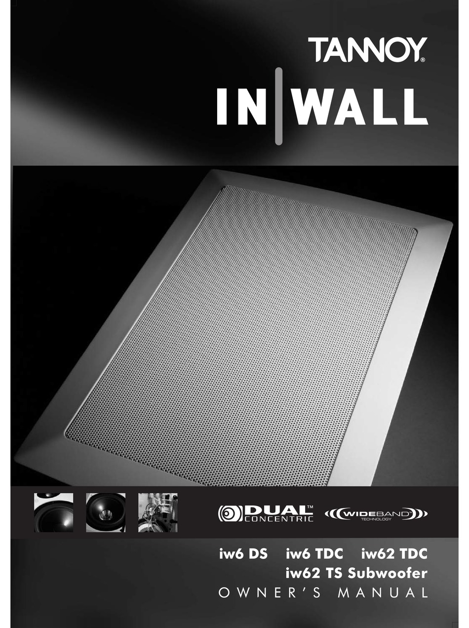 TANNOY IW62 TS OWNER'S MANUAL Pdf Download ManualsLib