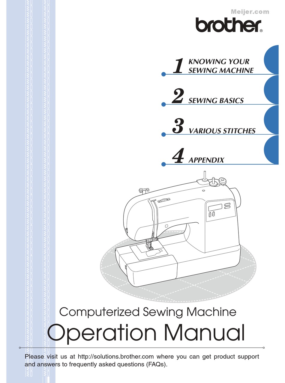 Brother Xr9500prw Operation Manual Pdf Download Manualslib