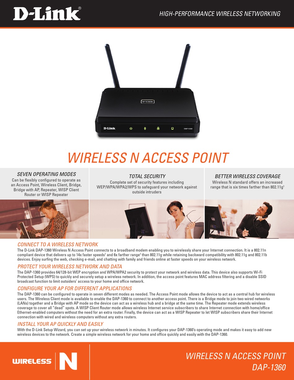 D-LINK DAP-1360 BROCHURE & SPECS Pdf Download | ManualsLib