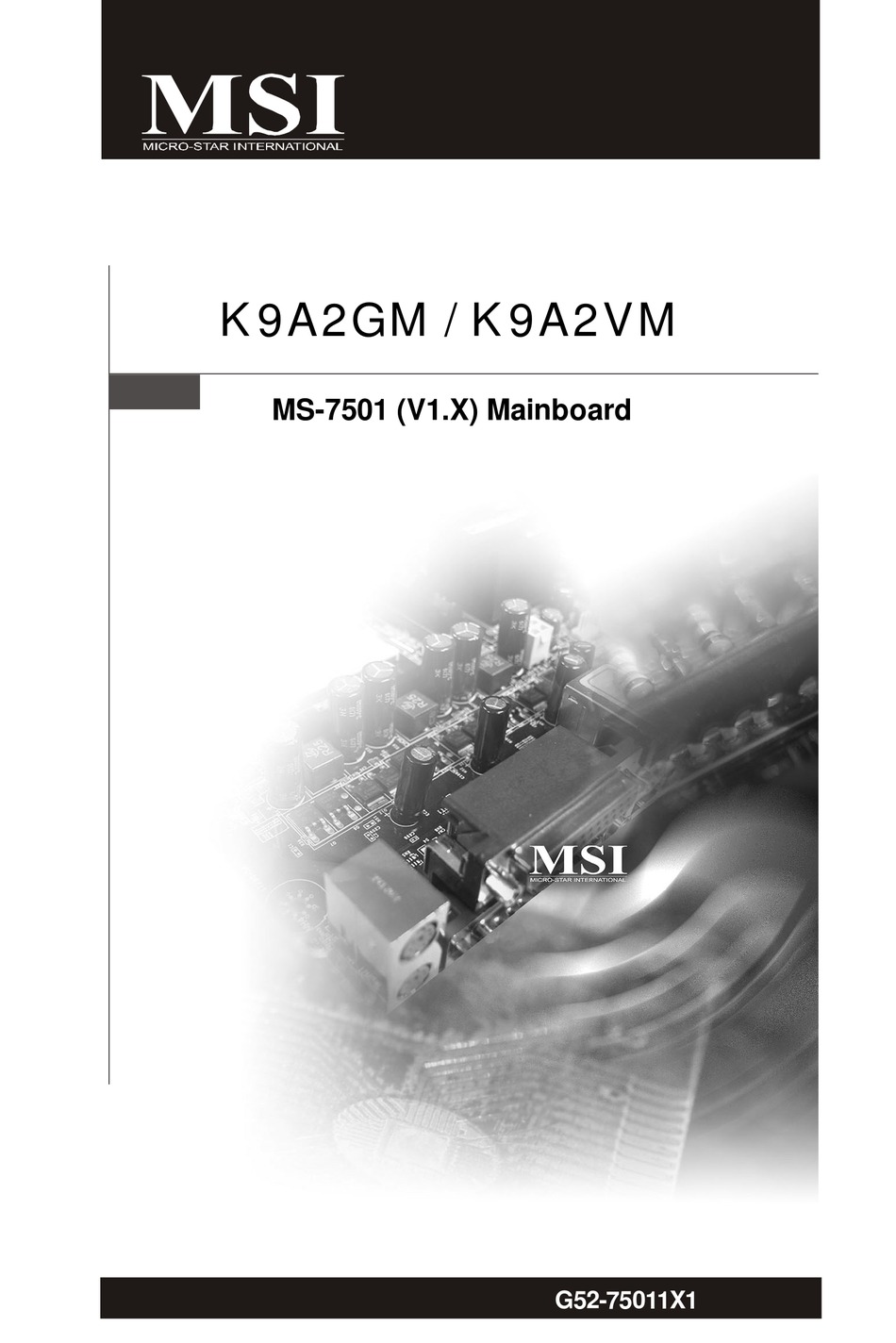 MSI K9A2GM USER MANUAL Pdf Download | ManualsLib