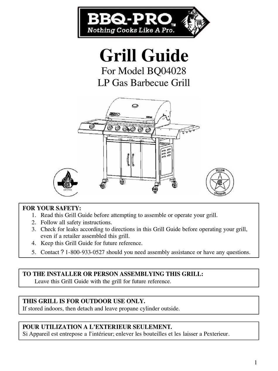 BBQ BQ04028 MANUAL Pdf Download ManualsLib