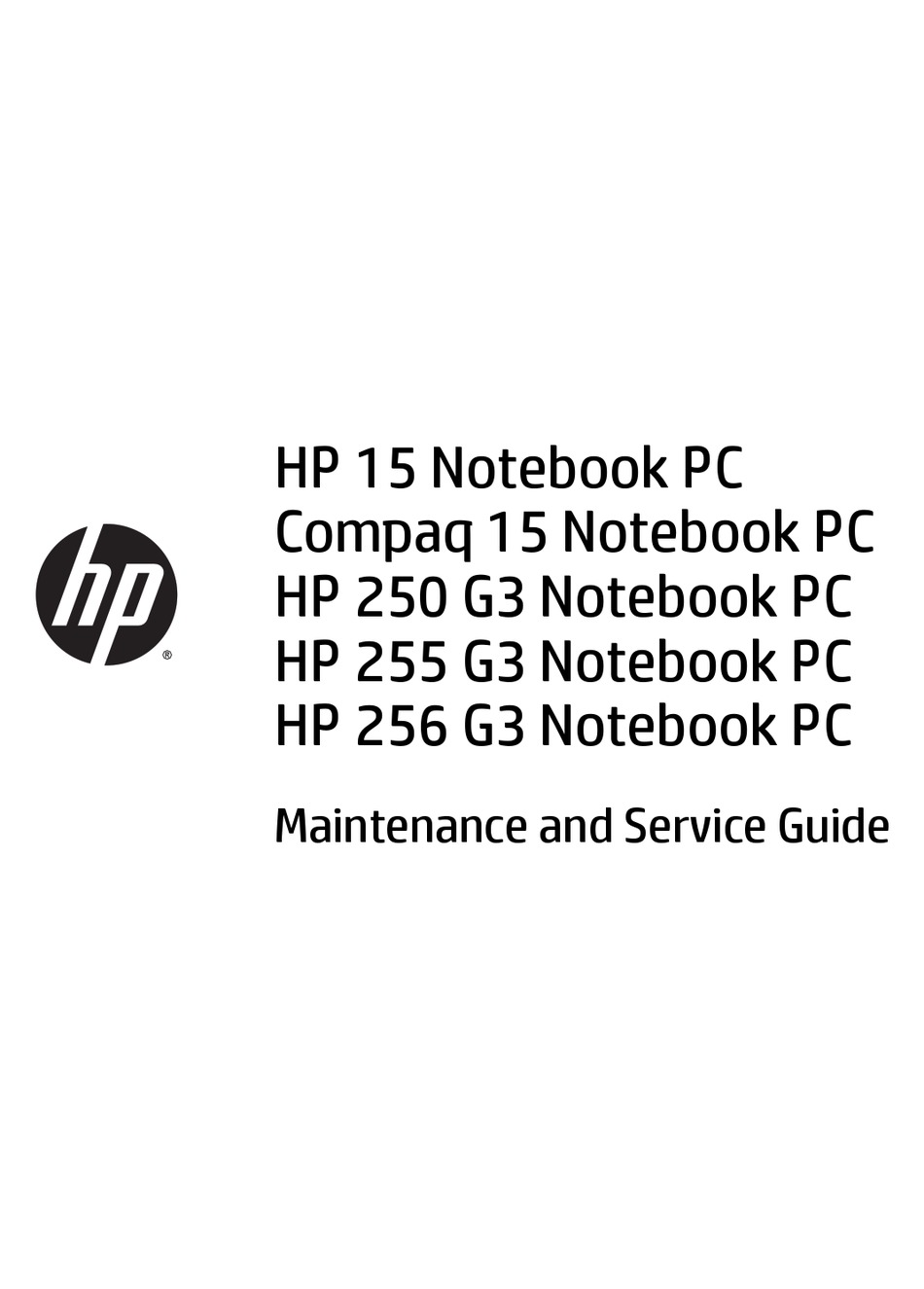 Hp 15 Maintenance And Service Manual Pdf Download Manualslib