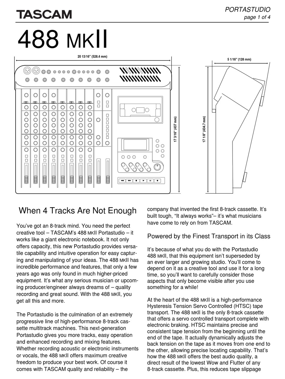 tascam 424 mkii service manual