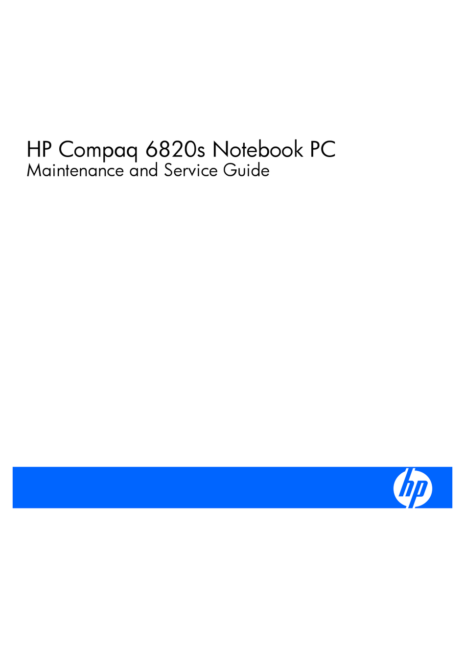 Hp Paq 6820s Maintenance And Service Manual Pdf Download Manualslib
