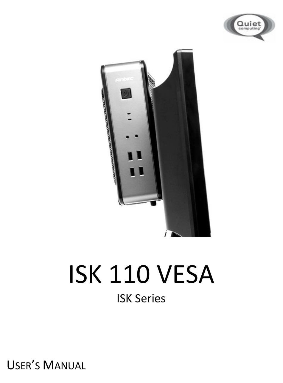 Antec Isk 110 Vesa User Manual Pdf Download Manualslib