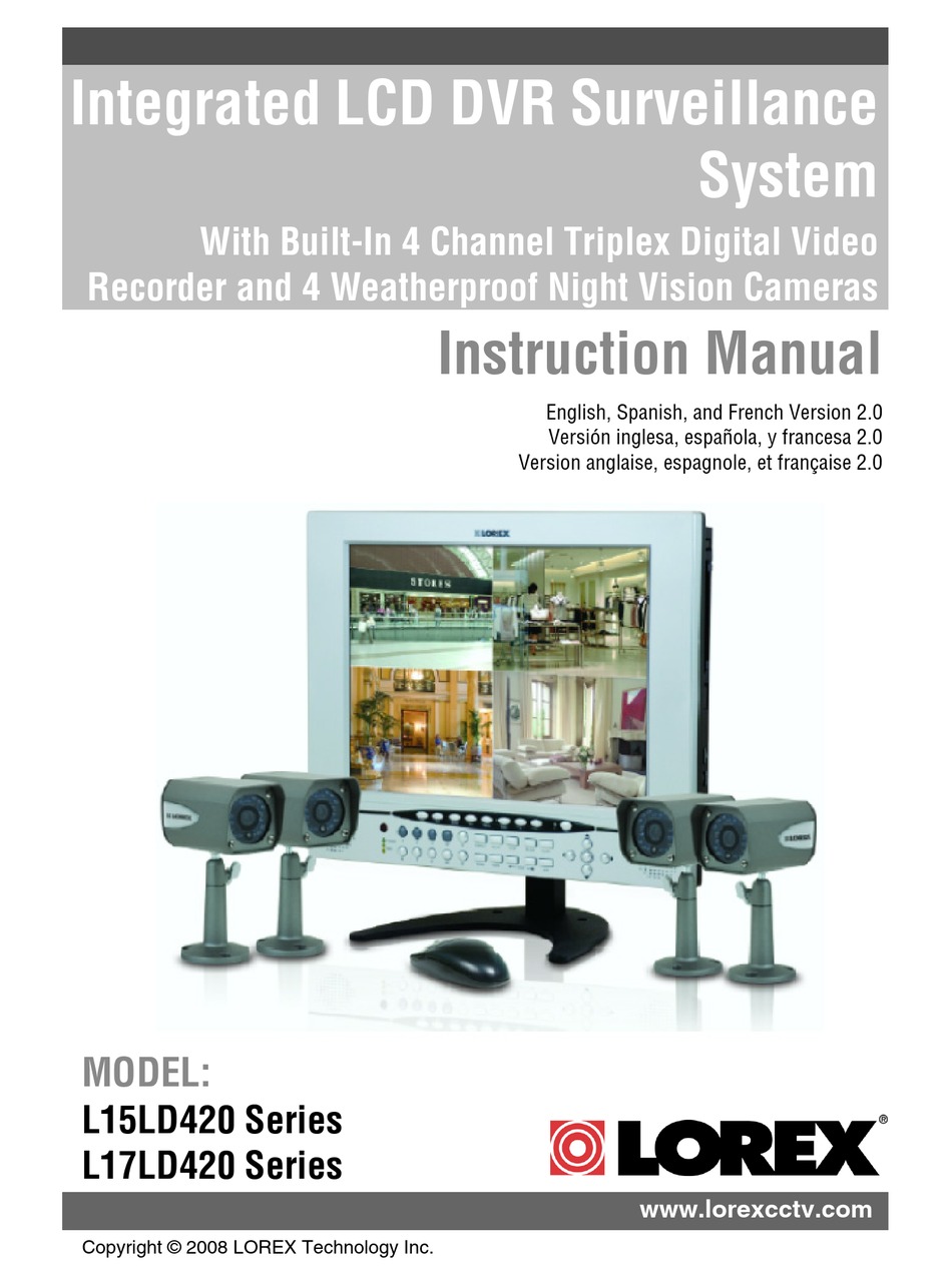 LOREX L15LD420 SERIES INSTRUCTION MANUAL Pdf Download | ManualsLib