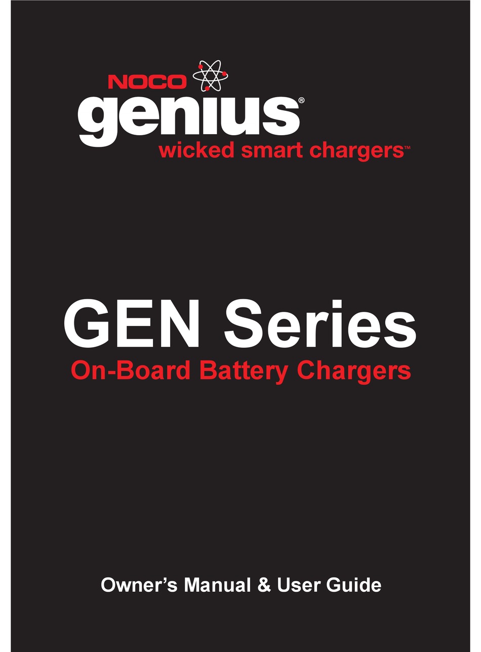 NOCO GENIUS GEN1 OWNER'S MANUAL & USER MANUAL Pdf Download | ManualsLib