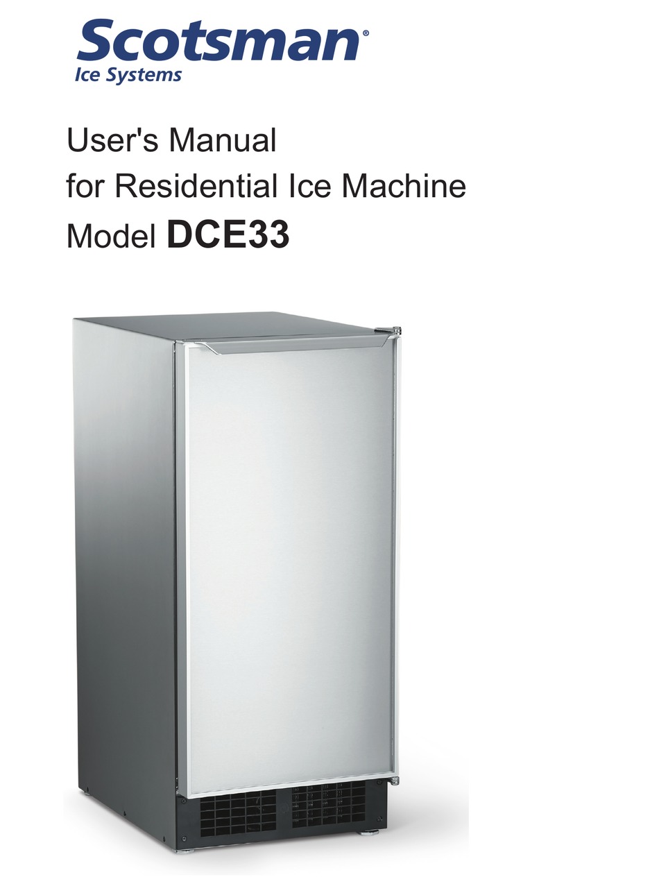 SCOTSMAN DCE33 USER MANUAL Pdf Download | ManualsLib
