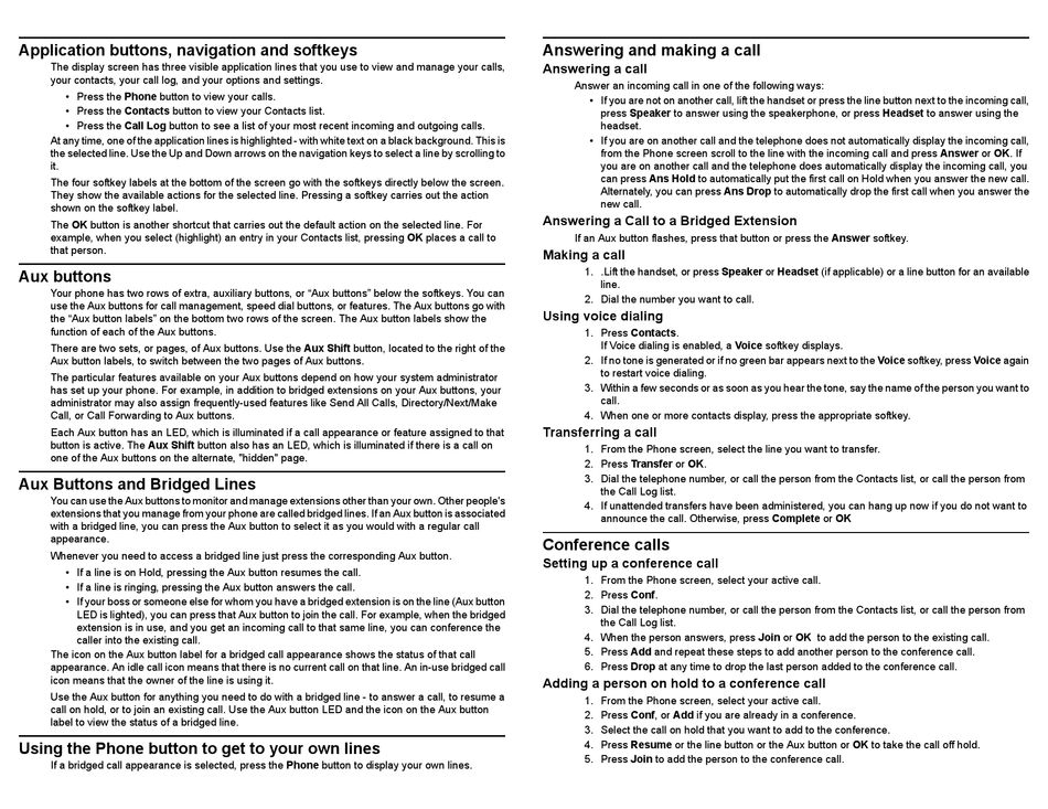 AVAYA ONEX 9650 QUICK REFERENCE Pdf Download ManualsLib