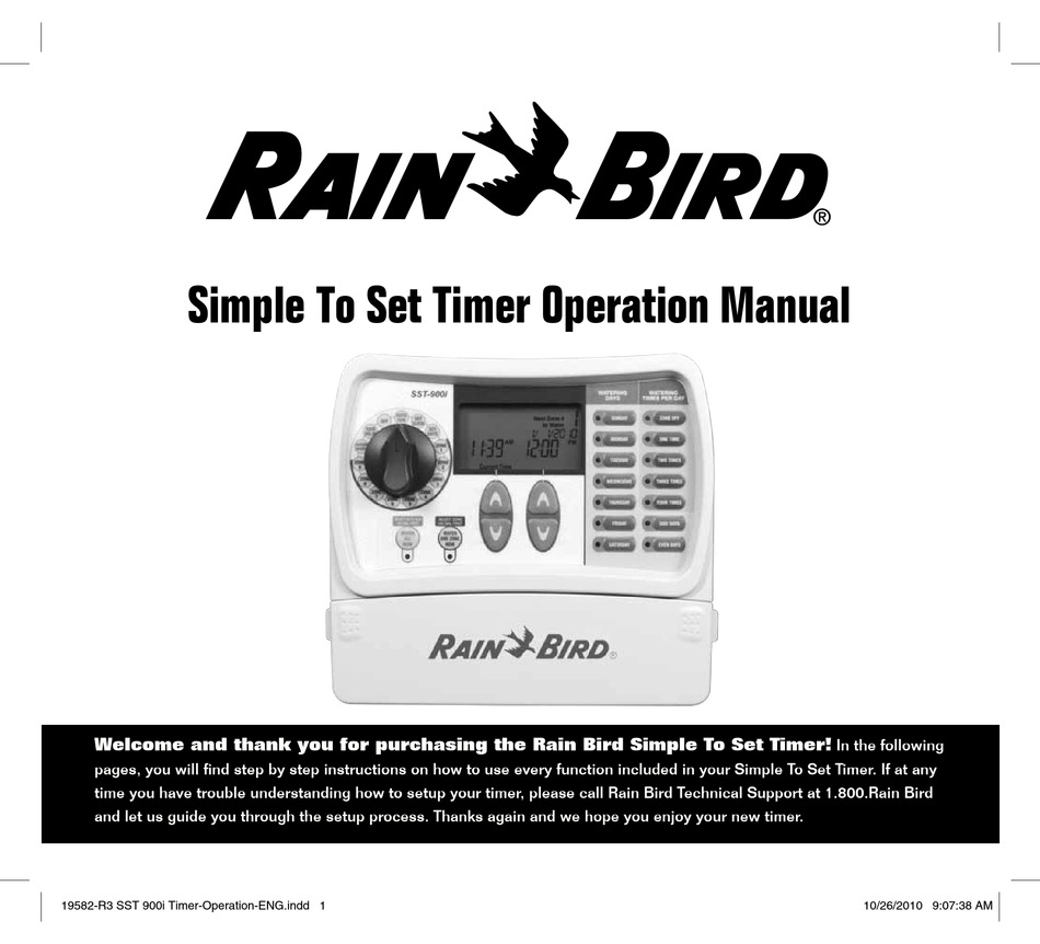 RAIN BIRD SST-900I OPERATION MANUAL Pdf Download | ManualsLib