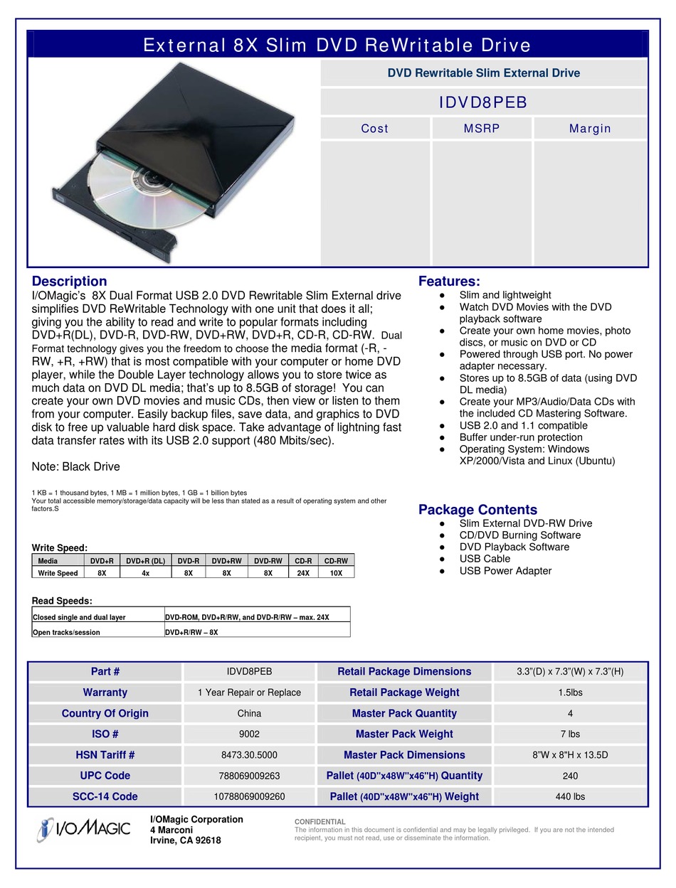 I/O MAGIC IDVD8PEB FEATURES Pdf Download ManualsLib