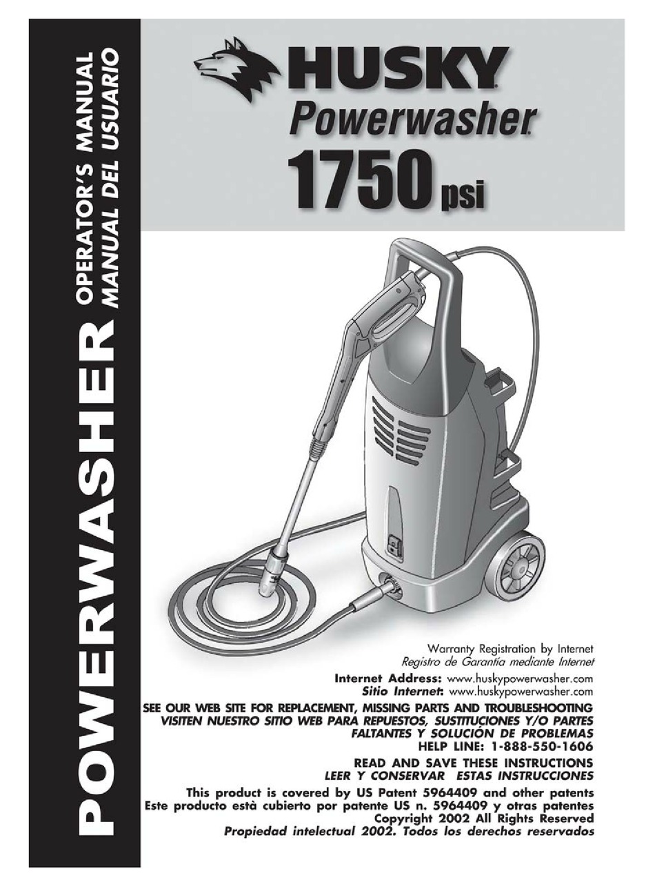 HUSKY POWERWASHER 1750 US INSTALLATION MANUAL Pdf Download | ManualsLib