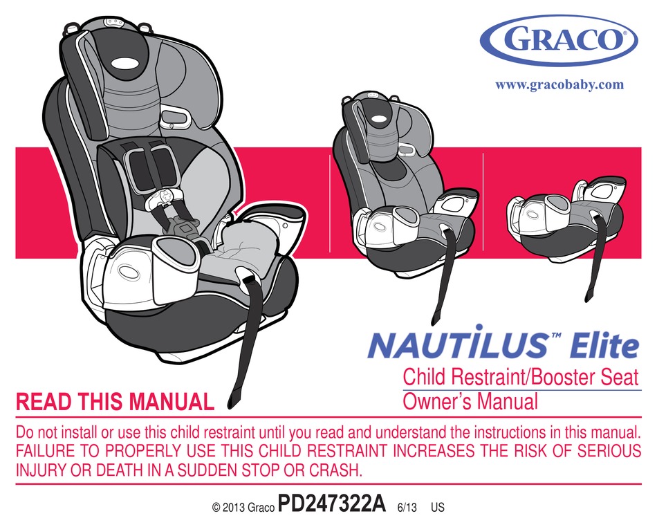 Graco Nautilus Elite Owner S Manual Pdf Manualslib - Graco Car Seat Nautilus 80 Elite Manual