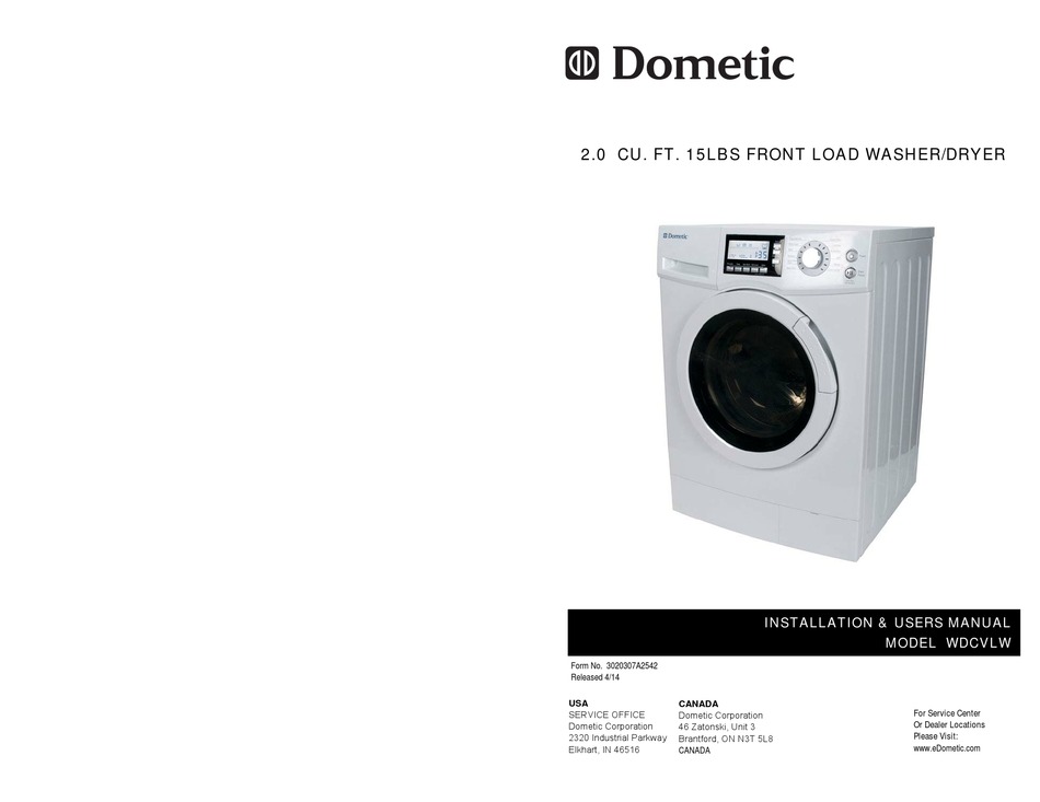 dometic washer dryer combo