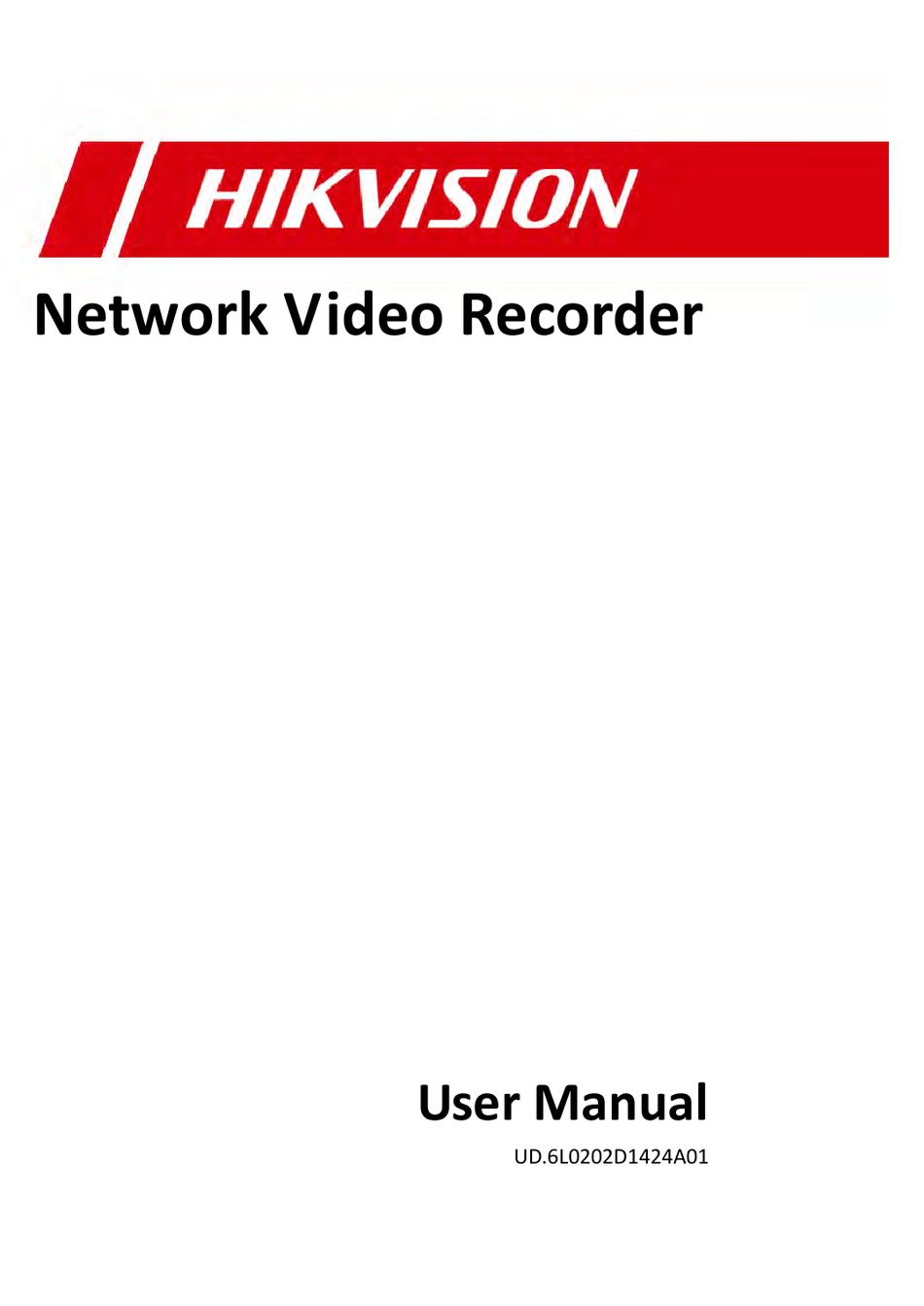 HIKVISION NETWORK VIDEO RECORDER USER MANUAL Pdf Download ManualsLib