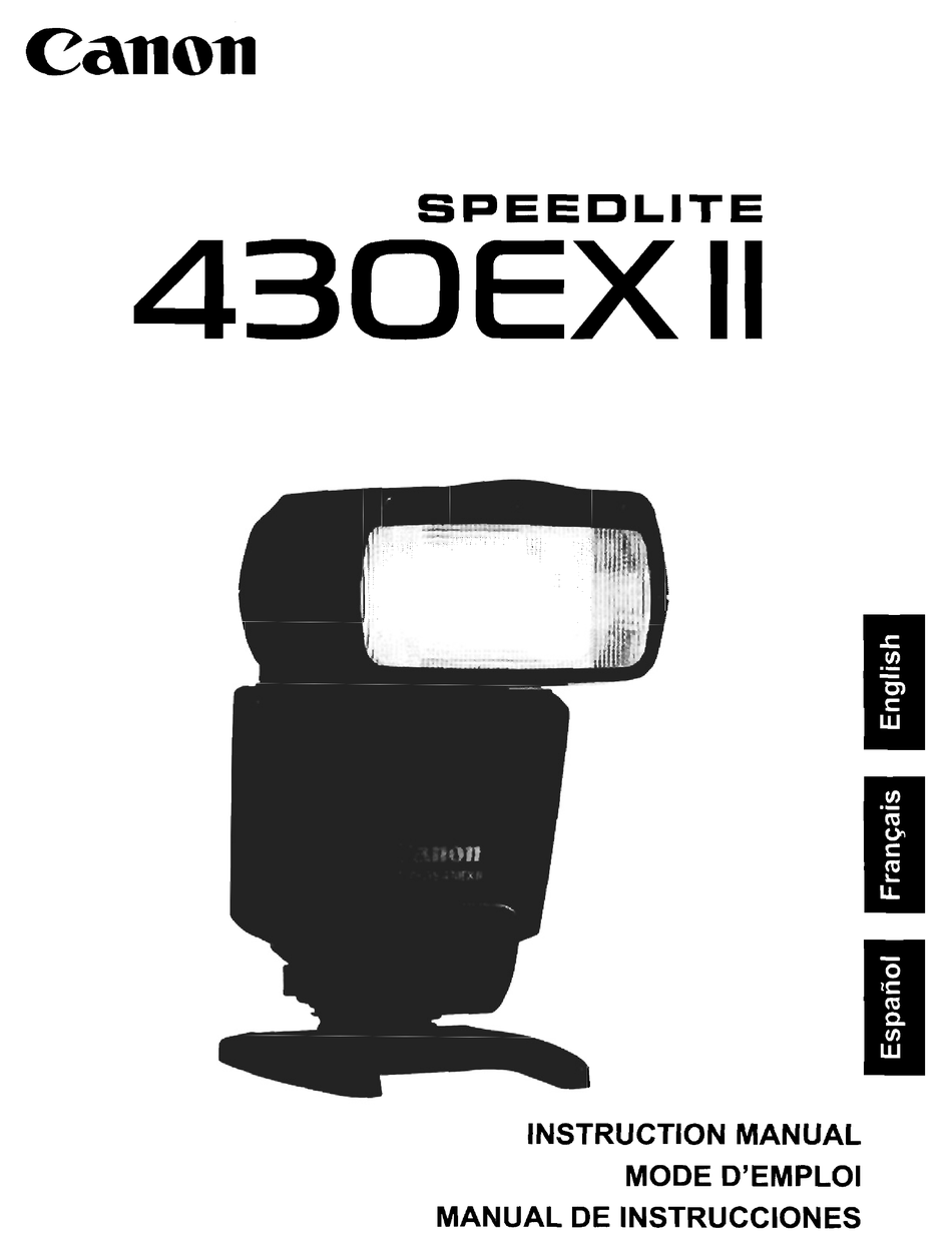 CANON SPEEDLITE 430EX II INSTRUCTION MANUAL Pdf Download ManualsLib