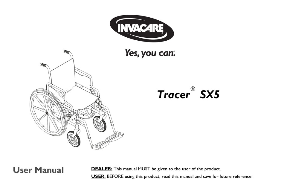 INVACARE TRACER SX5 USER MANUAL Pdf Download ManualsLib