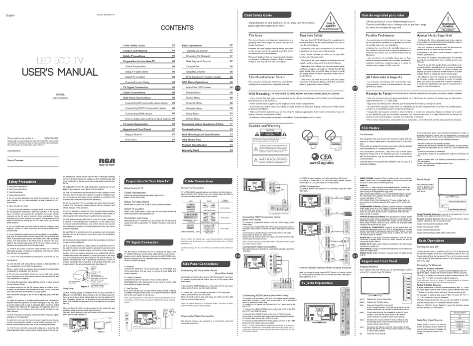 RCA LED32C45RQ USER MANUAL Pdf Download | ManualsLib