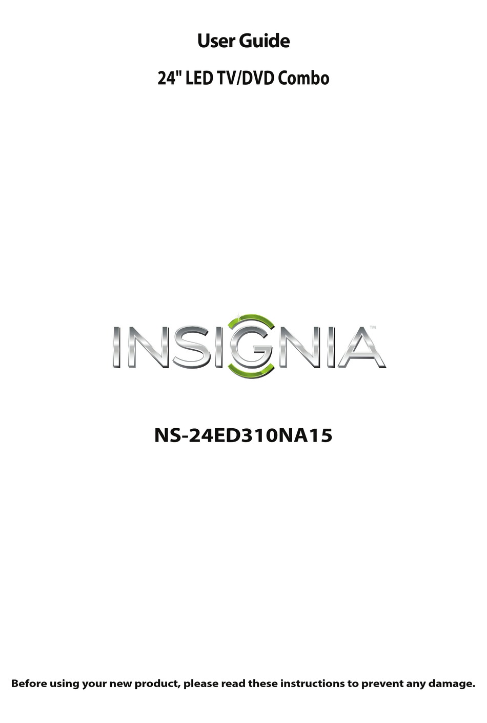 Insignia Ns 24ed310na15 User Manual Pdf Download Manualslib