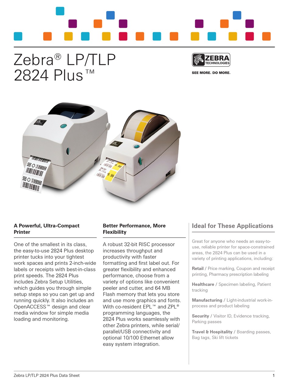 zebra lp 2824 printer