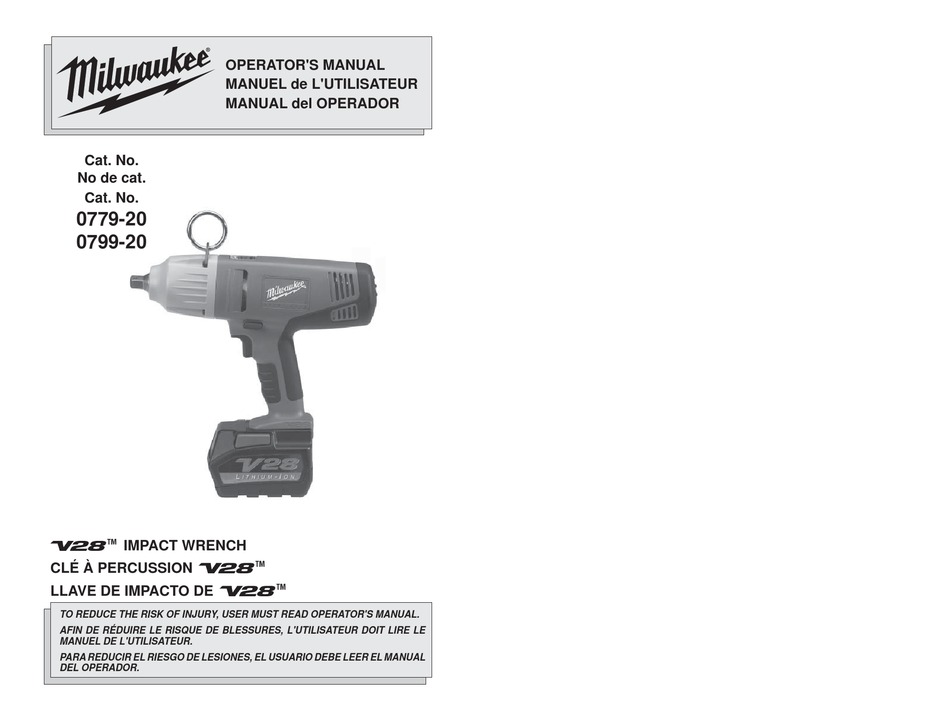 MILWAUKEE V28 OPERATOR'S MANUAL Pdf Download | ManualsLib