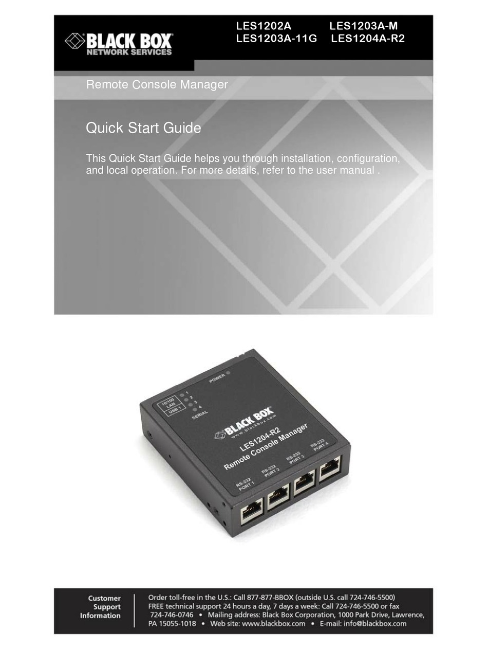 black-box-les1202a-quick-start-manual-pdf-download-manualslib