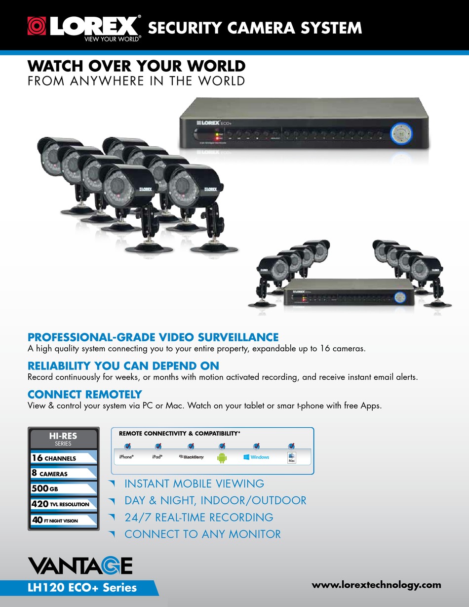 LOREX LH1685 BROCHURE & SPECS Pdf Download | ManualsLib