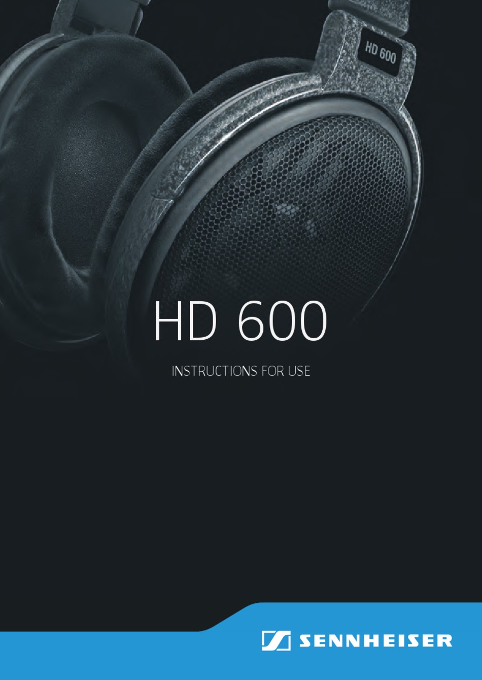 SENNHEISER HD 600 INSTRUCTIONS FOR USE 