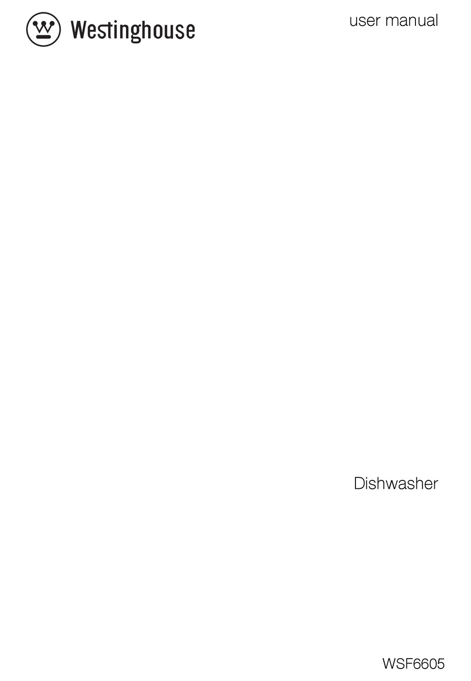 WESTINGHOUSE WSF6605 USER MANUAL Pdf Download | ManualsLib